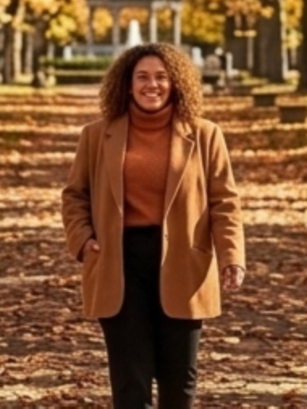 Eaton's Camel Single Button Blazer